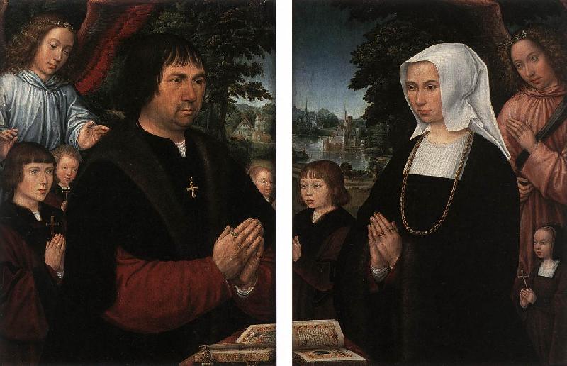 HORENBOUT, Gerard Portraits of Lieven van Pottelsberghe and his Wife sf